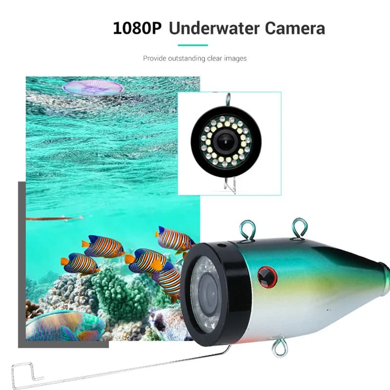 Caméra de pêche hivernale GAMWATER sous-glace 9" écran HD DVR IP68 étanche 1080P pour pêcheurs