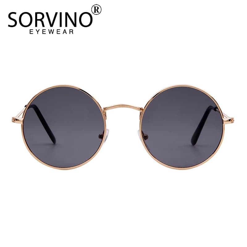 Lunettes de soleil steampunk SORVINO - Verres rouges vintage luxe - Homme et femme - Pêche et style