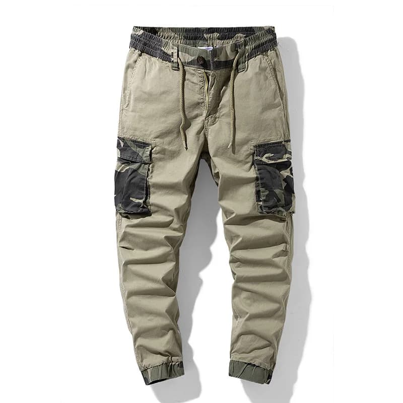 Pantalon cargo camouflage multi-poches homme - Tissu coton élastique pour pêche confort