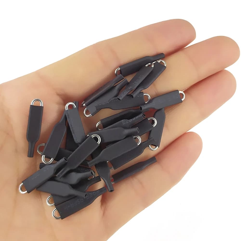 50-200 clips rapides swivels acier pêche carpe S M L avec protecteur hameçon leurre connecteur