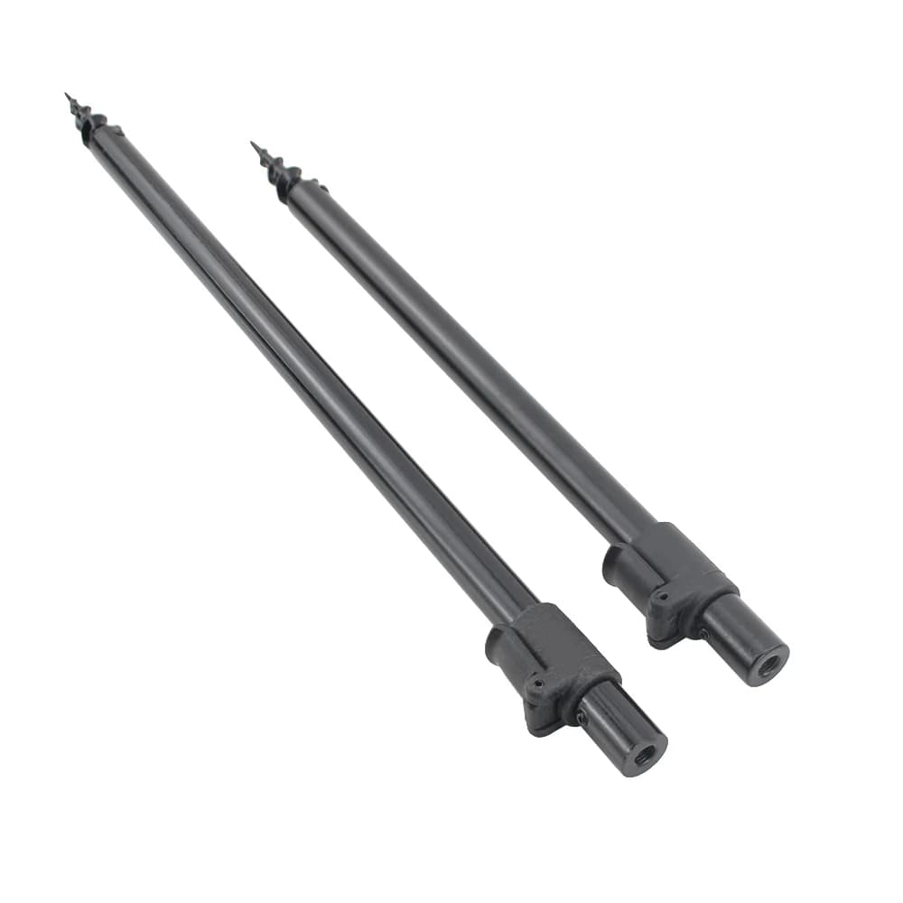 Support cannes Hirisi 2 pièces aluminium : rod pod stable pour pêche carpe depuis la berge confortable