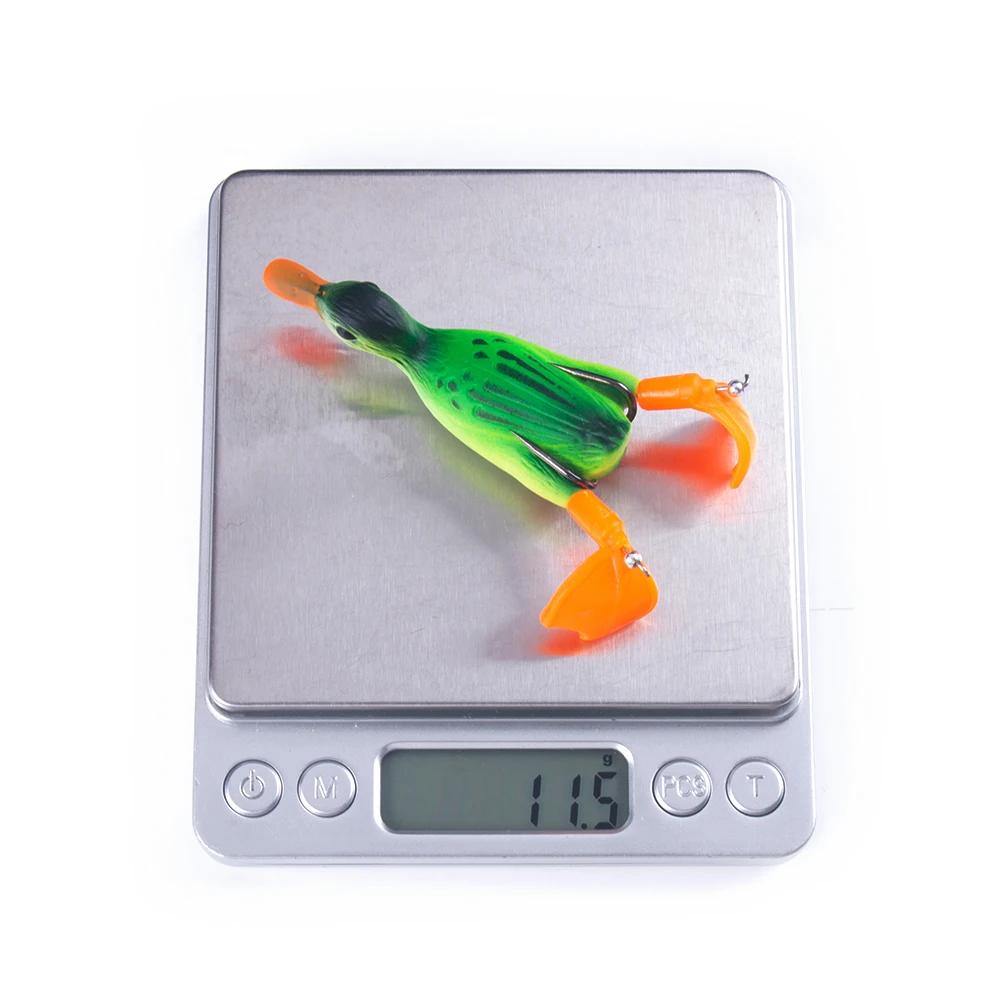 Leurre canard 12g 8.5cm avec yeux 3D pour pêche brochet black bass - appât artificiel frog duckling