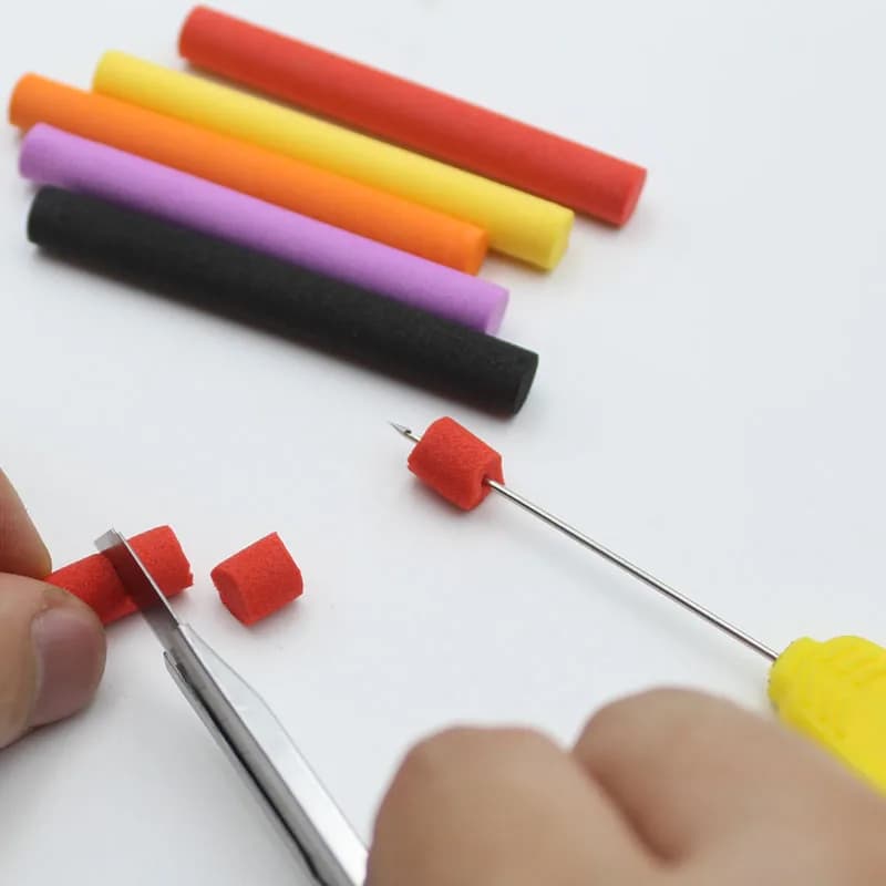 Bâtonnets flottants en mousse 8mm pour montage Zig Rig carpe - Leurres flottants bouillettes appâts faux