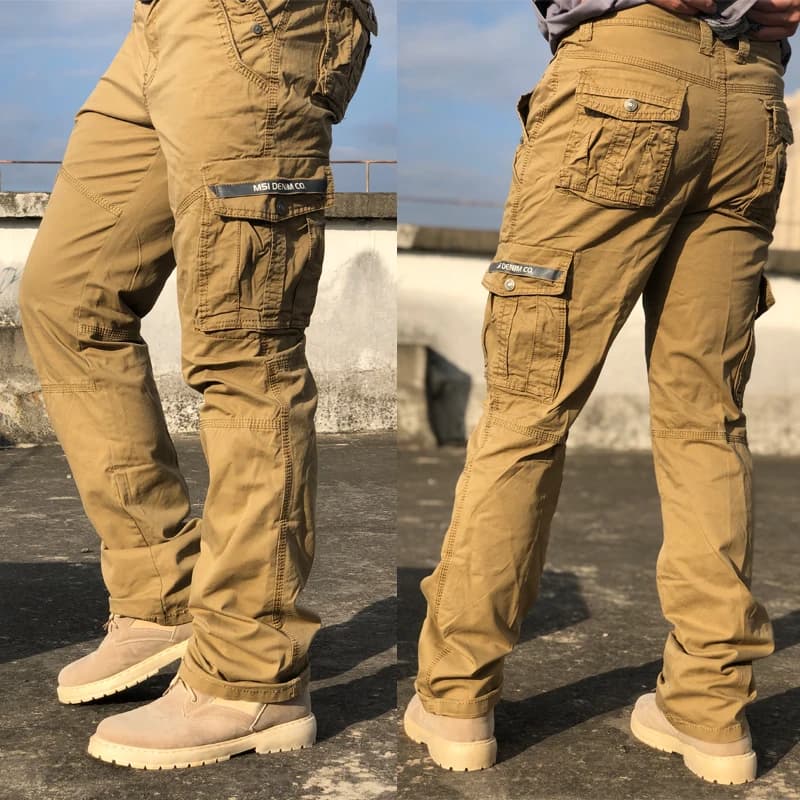Pantalon travail homme BAPAI résistant pêche montagne outdoor vêtement professionnel cargo street