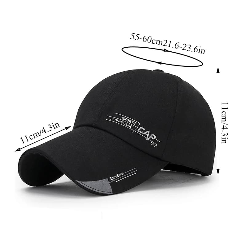 Mens Hat For Fish Outdoor Classic Line Baseball Cap Sports Cap Solid Color Sun H