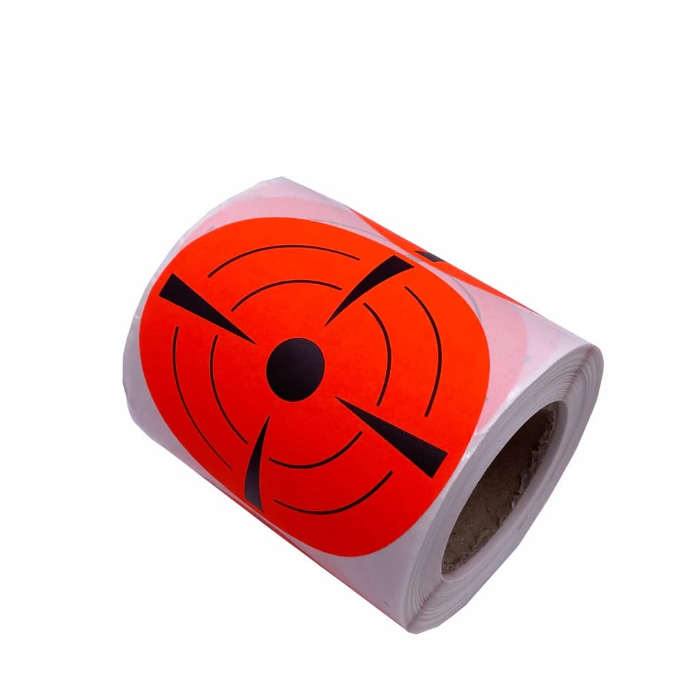 Rouleau 200 autocollants cibles tir 8 couleurs 3 pouces pour airsoft BB pistolet à plombs