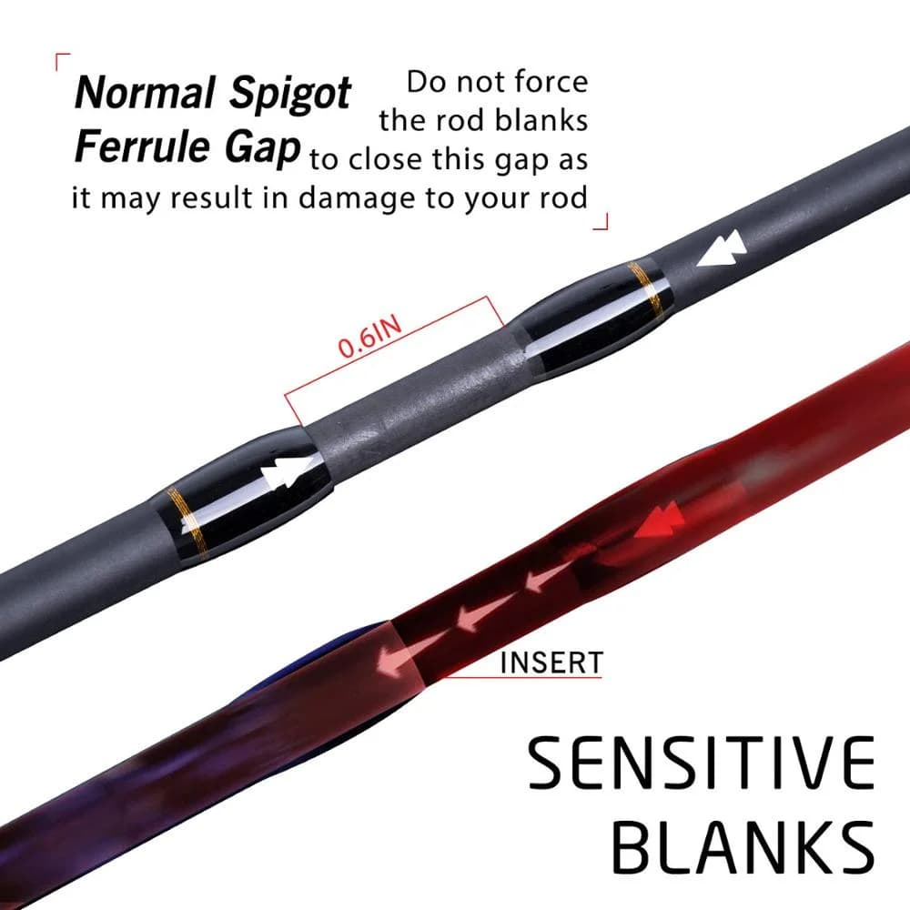 Canne Fuji portable carbone 2.1m-3.6m avec tube - Spinning et casting travel rod M MH ML FAST