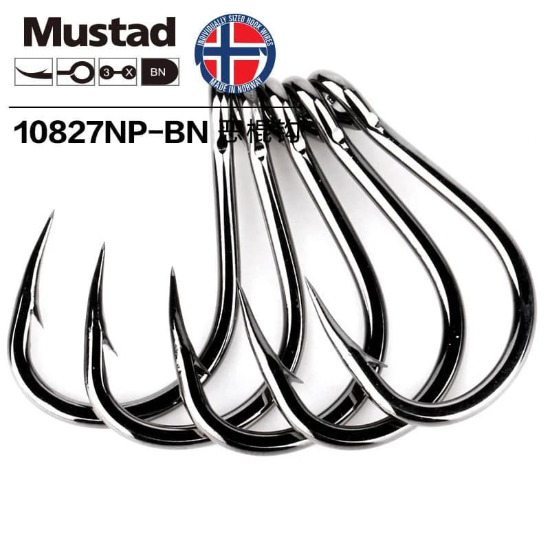 Hameçon de pêche mer Mustad Super Power grande taille circle, modèles 1 à 12/0, origine Norvège