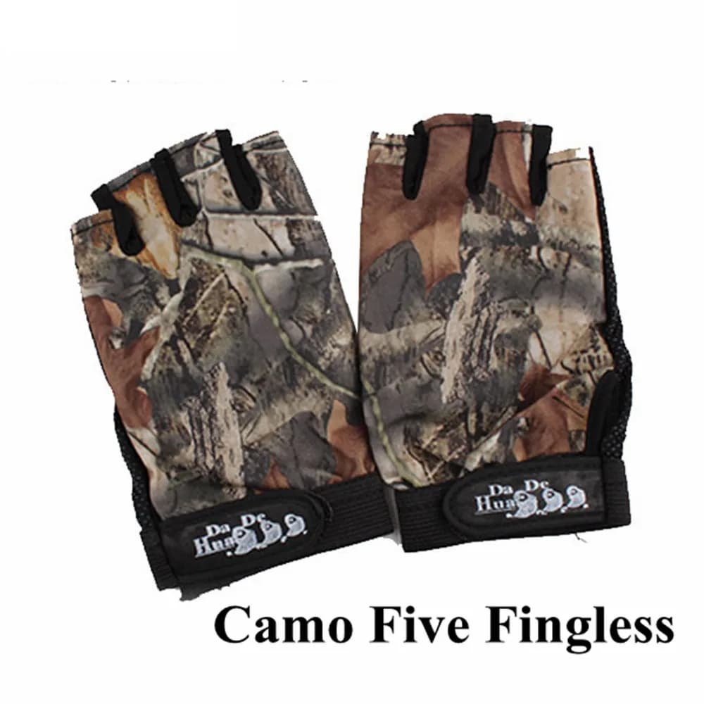 Gants camouflage bionique pêche chasse vélo tactiques multifonctions sans doigts respirants outdoor