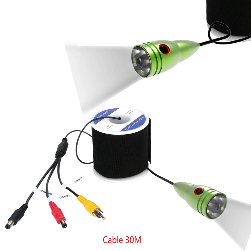 Caméra de pêche sous-marine 1000TVL avec 6 LED blancs pour pêche sur glace et observation hivernale