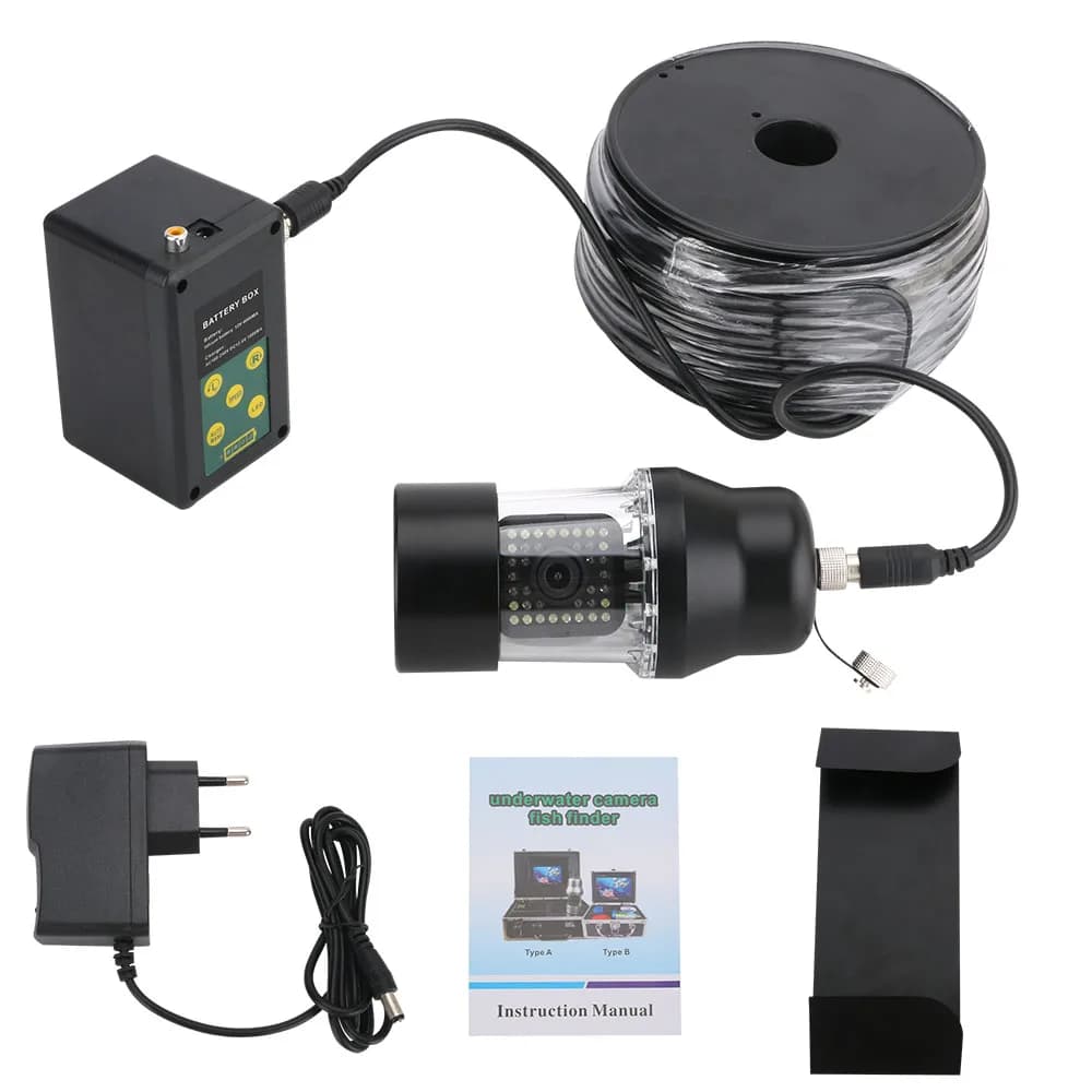Caméra vidéo de pêche sous-marine MAOTEWANG 7" étanche IP68 avec 38 LEDs et rotation 360° 20-100m