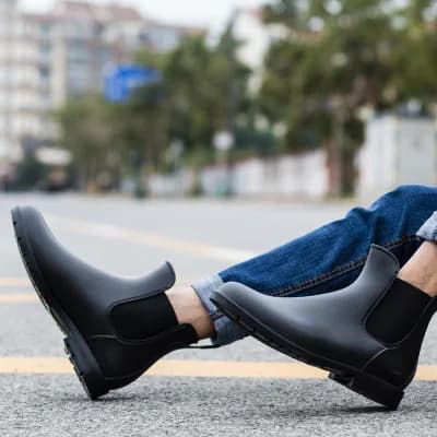 Bottes Chelsea pêche homme imperméables chaudes basse botte aquatique marche facile galoches