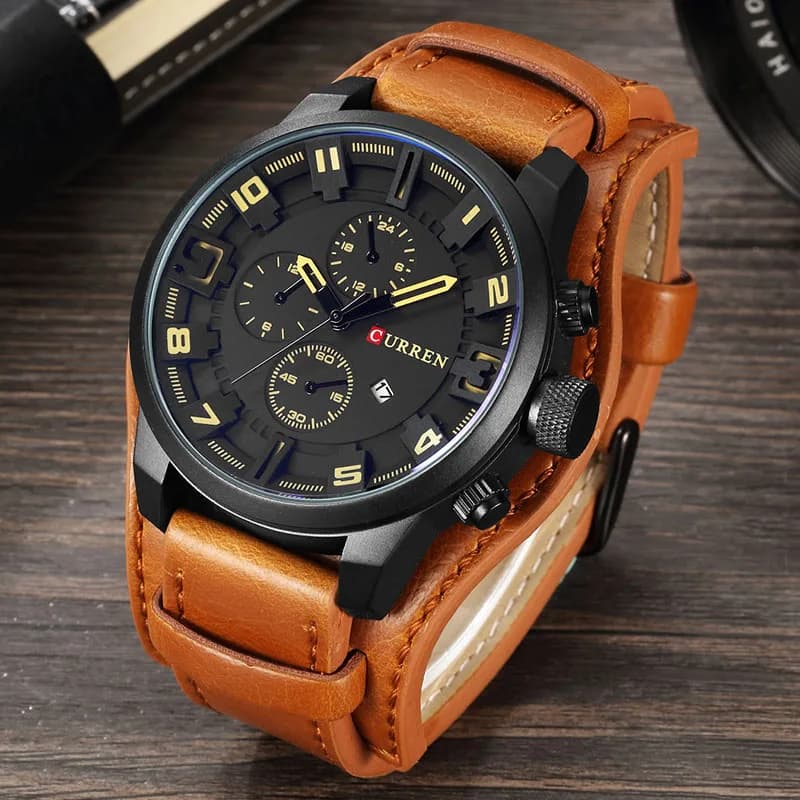 Montre homme CURREN luxe quartz étanche avec date - Montre bracelet homme élégante casual business