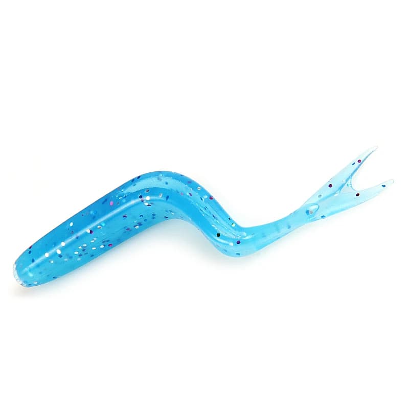 Leurre souple leurre queue fourchue 75mm 1.8g pour truite et perche, 15 pièces appât efficace