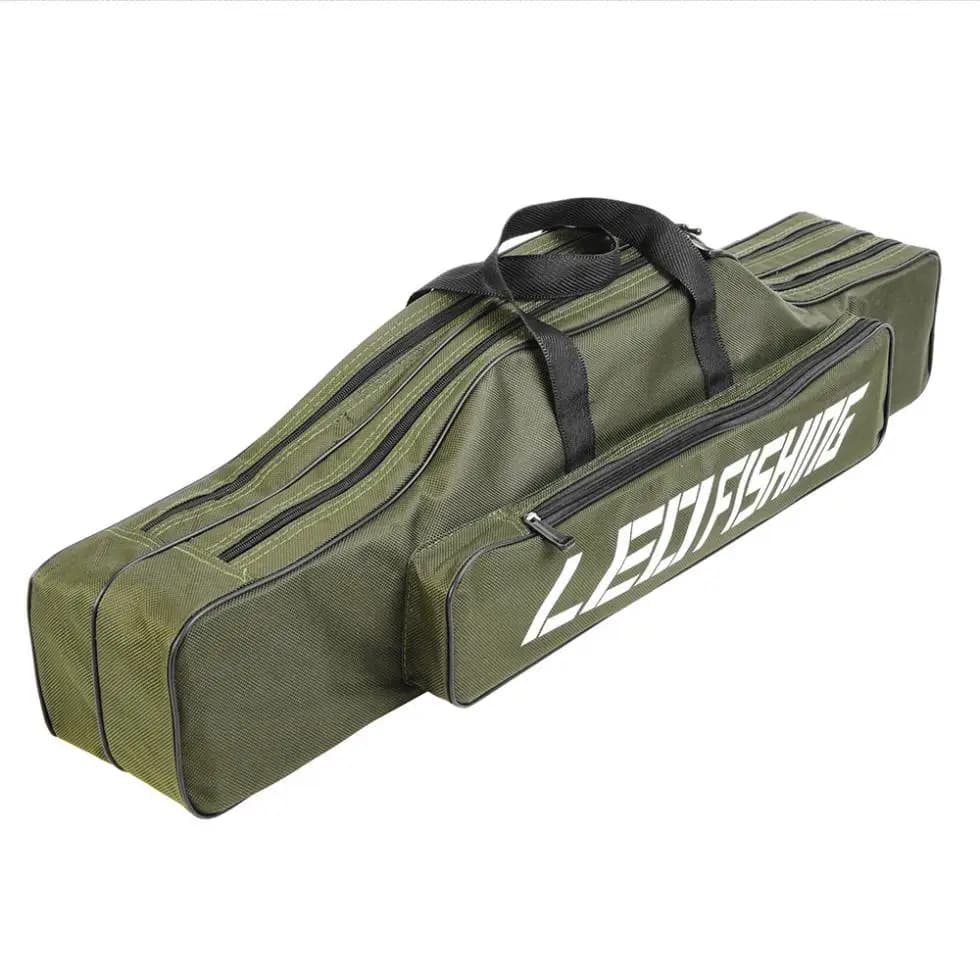Sac pliable double couche 600D Oxford pour cannes de pêche mer - 0.8m à 1.5m grande capacité