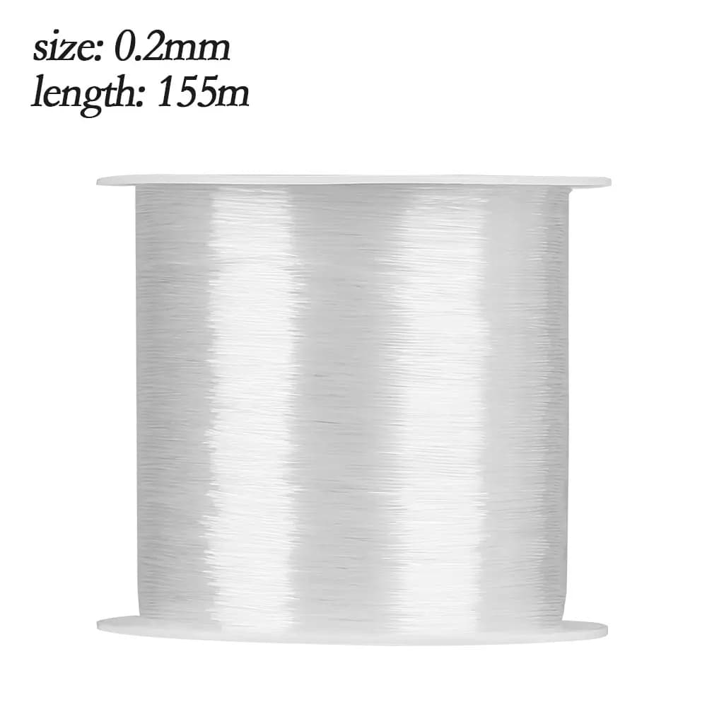 Ligne de pêche PE Crystal Extra Forte Fil Tressé Nylon Monofilament 0.2 à 0.6mm Longueur au
