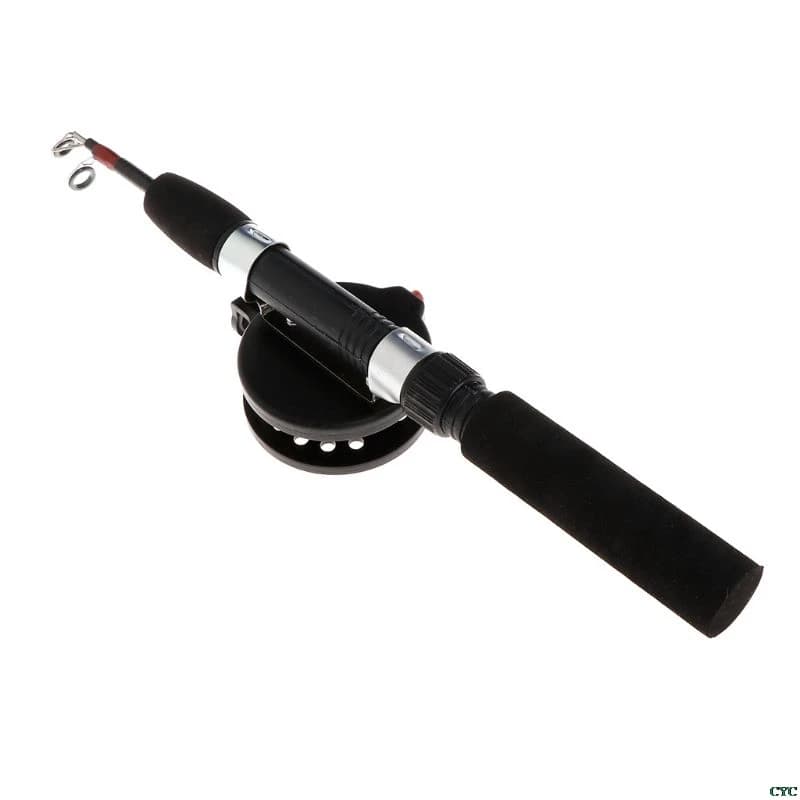 Canne avec moulinet ultra courte portable mini hiver - Pêche glace EVA 4B/3B professionnelle