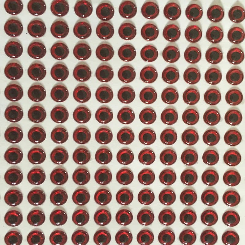 Yeux 3D XIDIAOYU 300 pièces pour leurres - Accessoires de customisation argent/rouge 3mm à 6mm