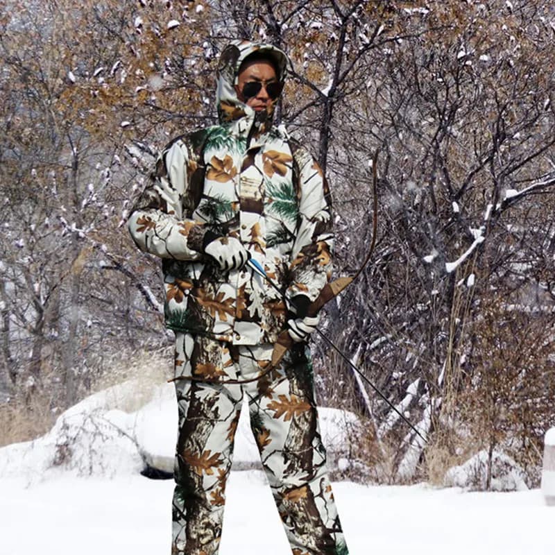 Combinaison camouflage neige imperméable hiver pour pêche en eau froide et chasse