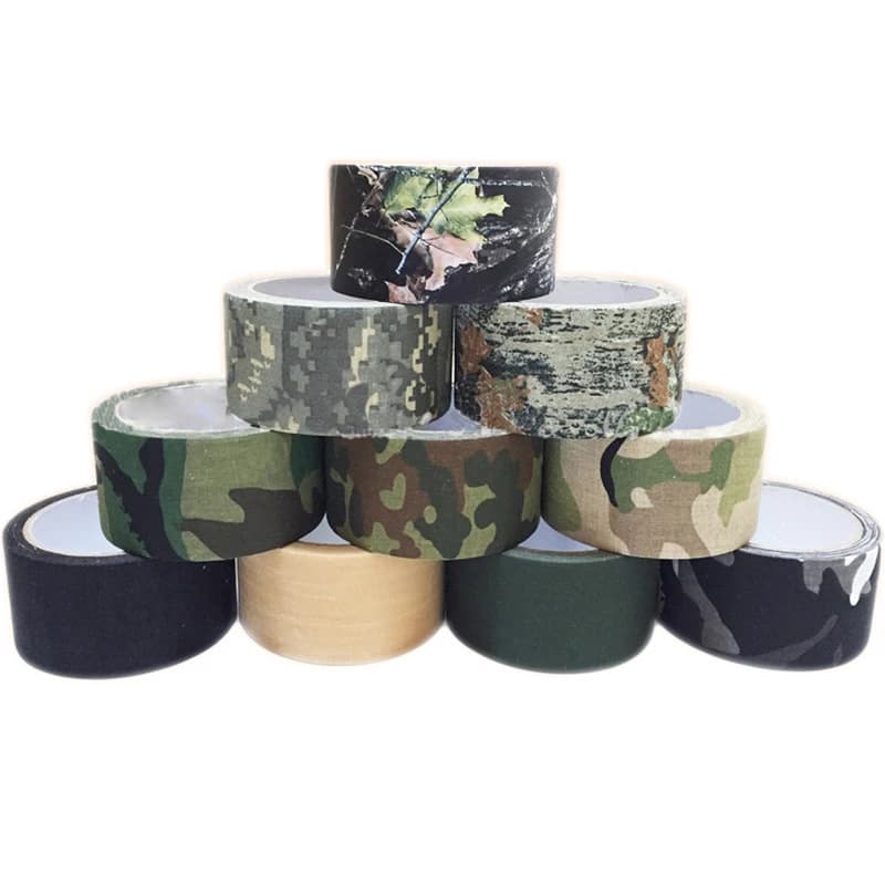 Ruban camouflage 5m extérieur autonettoyant imperméable pour chasse bandage stealth adhésif auto-agrippant