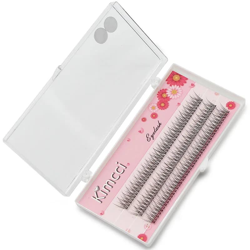 Kit 120 cils premium vison dovetail - Extensions 3D naturelles maquillage professionnel pêche élégance