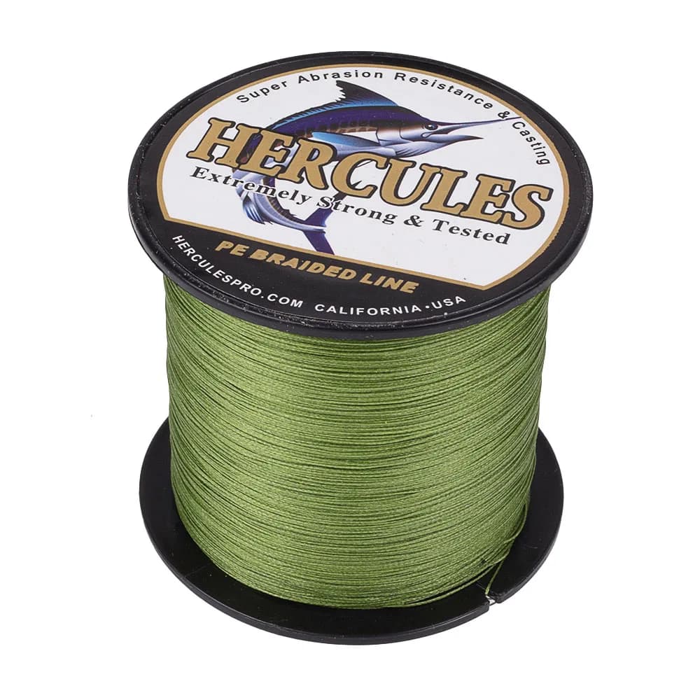 Ligne PE Hercules Army Green 4 brins 100M-2000M - Fil tressé super résistant 6LB-100LB pour tous types de pêche