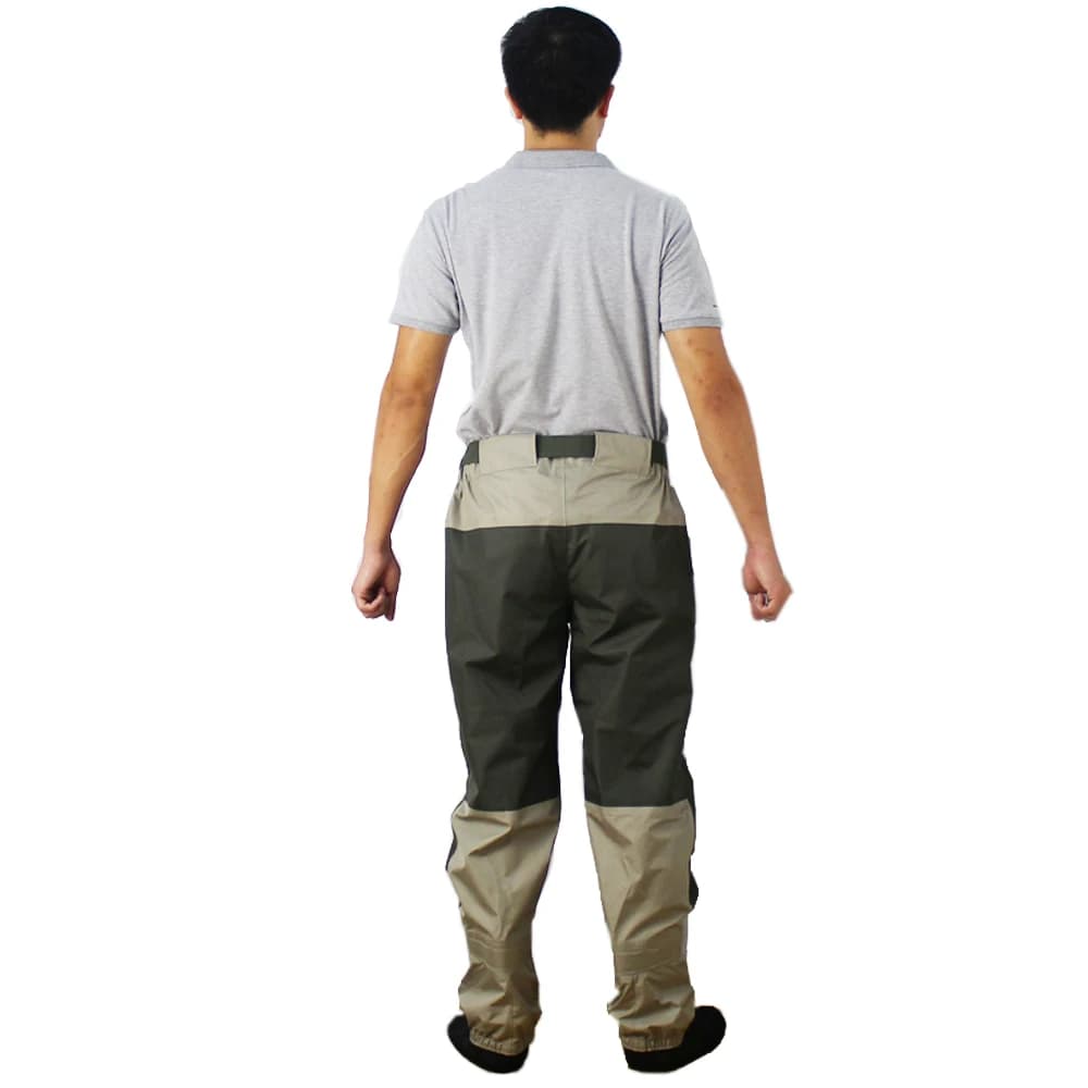 Pantalon de pêche à la mouche cuissarde respirant et imperméable avec pieds chaussants