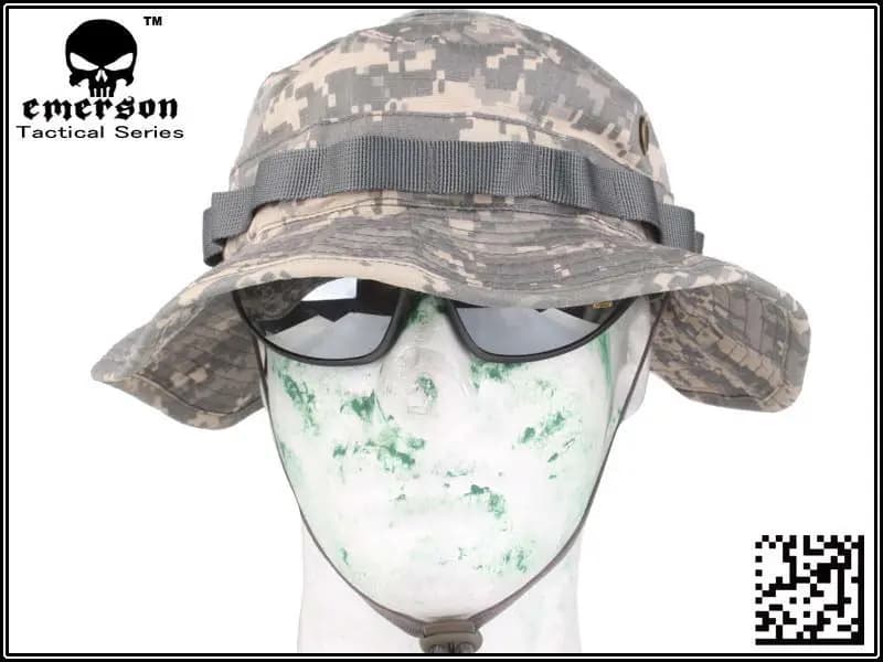 Chapeau boonie woodland marpat pêche - Casquette camouflage anti-rayure pêche chasse qualité Emerson