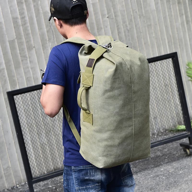 Sac à dos pêche grande capacité toile canvas montagne épaule homme qualité professionnelle