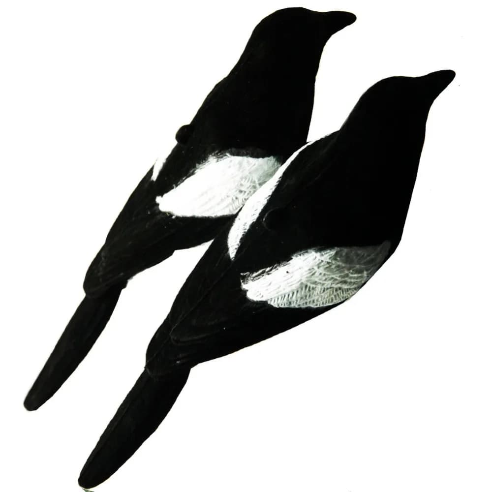 Leurre de pie en plastique flocké GUGULUZA pour effaroucher les oiseaux et décoration de jardin