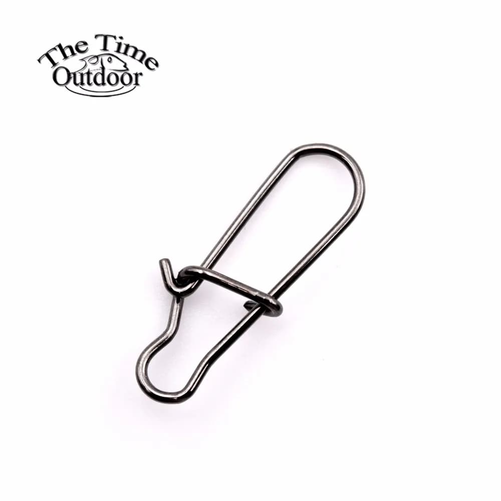 Barillet de pêche inox 100 pièces avec mousqueton et émerillon pour appâts et leurres accessoires