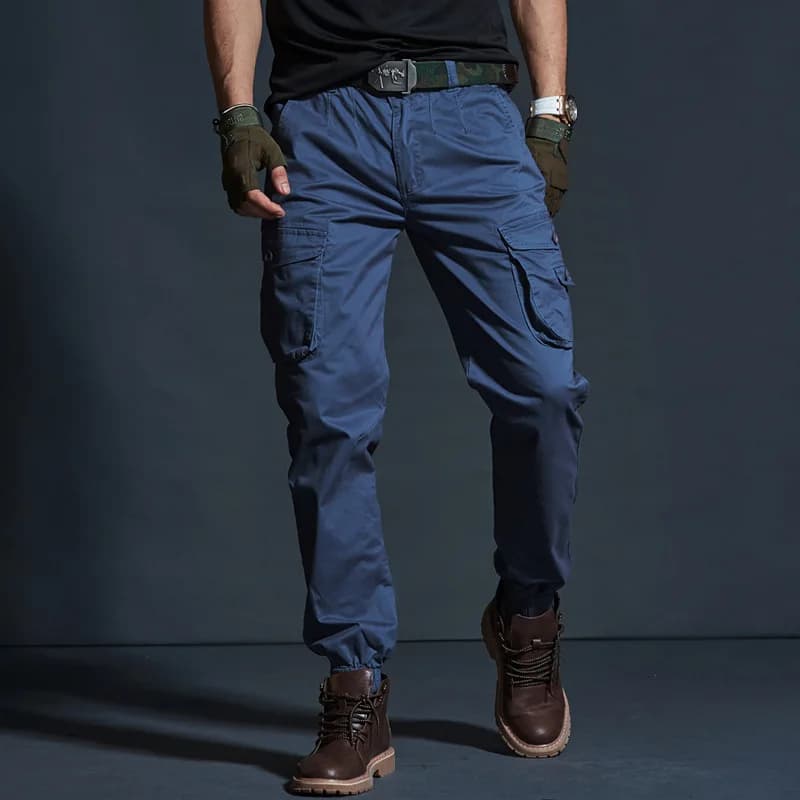 Pantalon cargo camouflage kaki qualité premium pêche - Style militaire multi-poches homme fashion