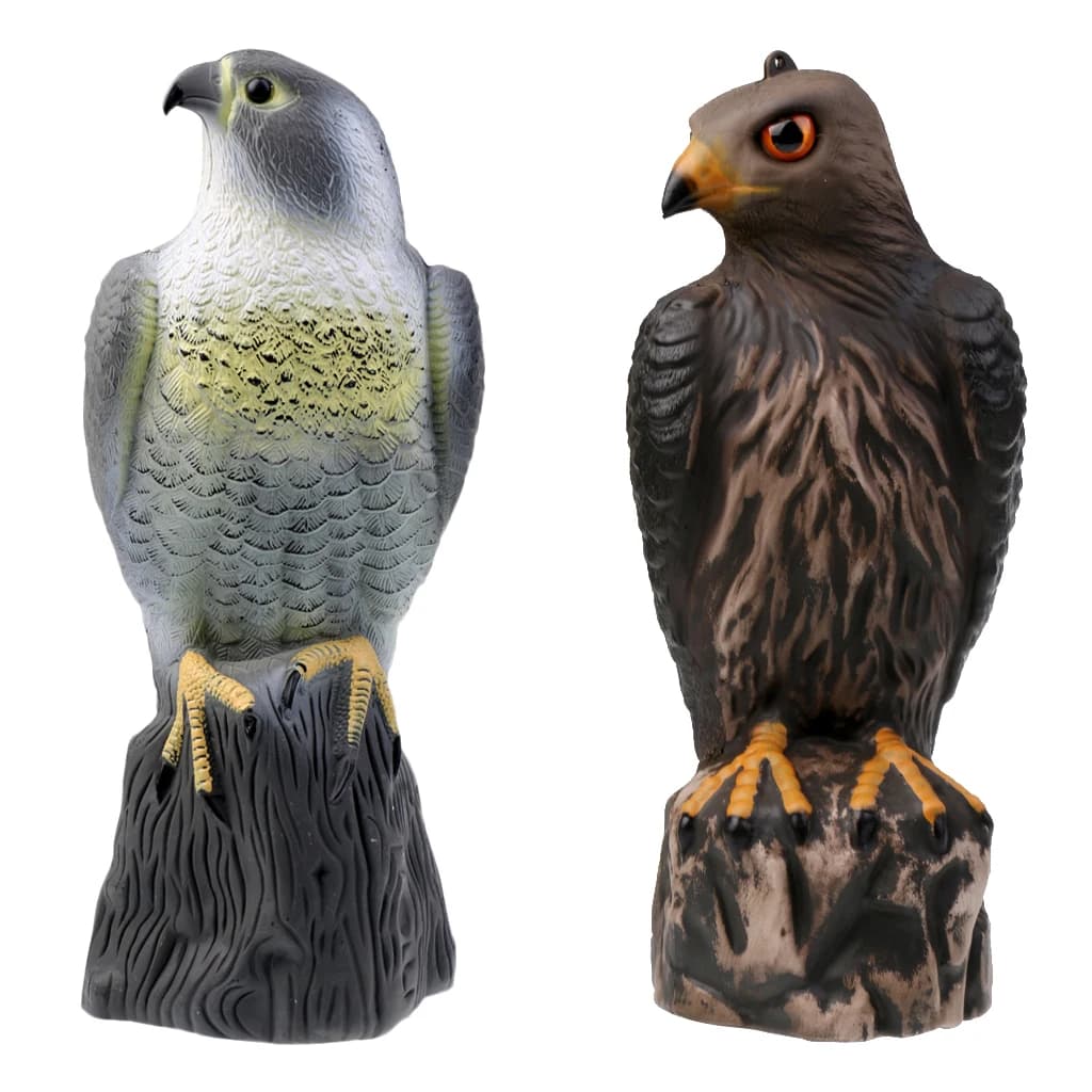 Leurres aigle réalistes avec yeux brillants - Décoration jardin pelouse et ornement d'arbre