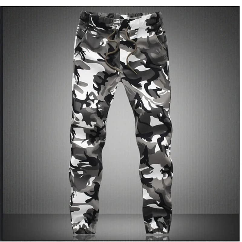 Pantalon jogger camouflage militaire M-5X 2025 pour pêche confortable - Coupe loose cargo été automne