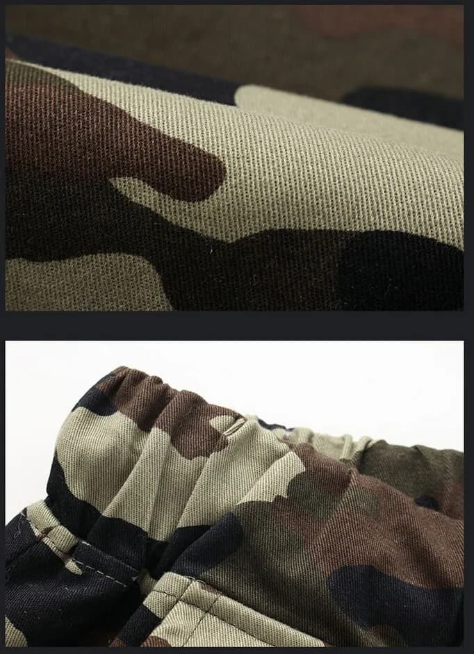 Pantalon jogger camouflage militaire M-5X 2025 pour pêche confortable - Coupe loose cargo été automne