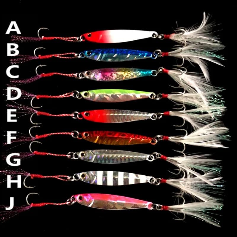 Leurre jig phosphorescent 7g à 25g shore casting décors métal leurre artificiel pêche mer