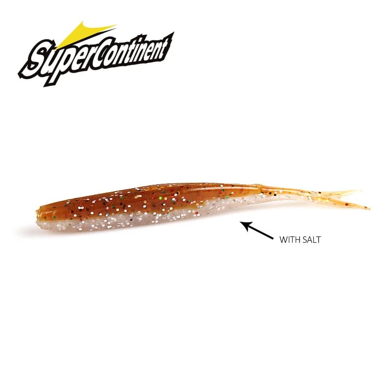 Leurre souple leurre queue fourchue 75mm 1.8g pour truite et perche, 15 pièces appât efficace