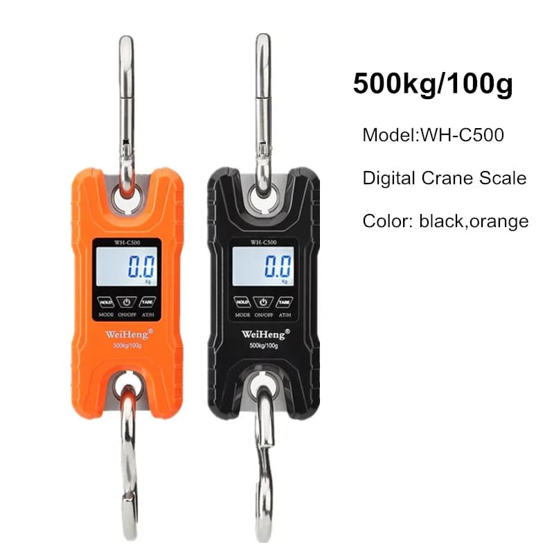 Balance de pêche digitale 200kg 300kg 500kg crochet inox portable pour peser gros poissons et matériel