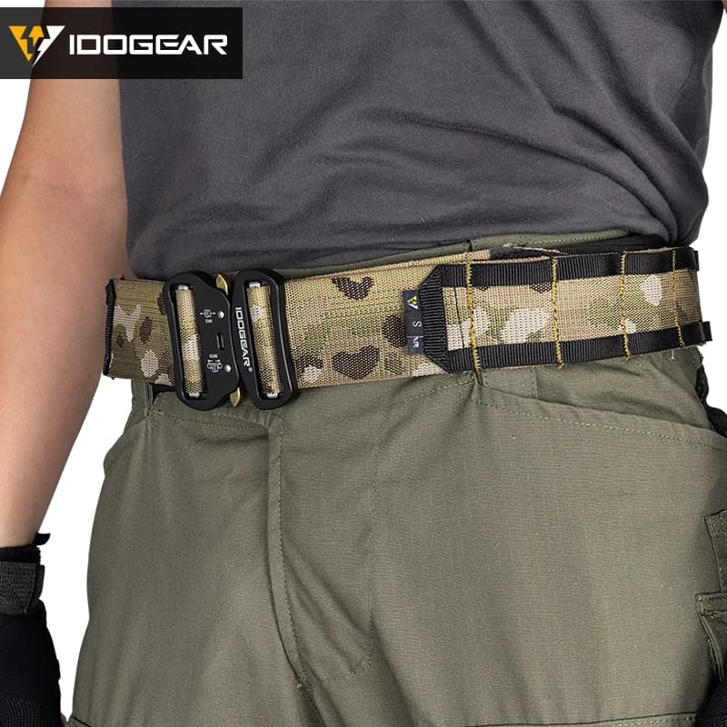 Ceinture combat tactique IDOGEAR boucle rapide Molle pêche sport outdoor ceinture durable homme