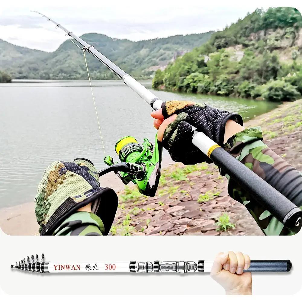 Canne télescopique JOSBY carbone mini portable 1.5 à 3.0m pour pêche rock fishing
