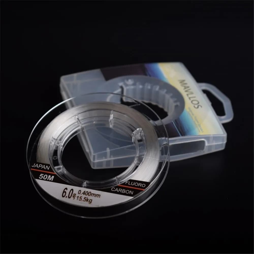 Ligne de pêche fluorocarbone Mavllos Ancient 100% invisible et coulante pour bas de ligne