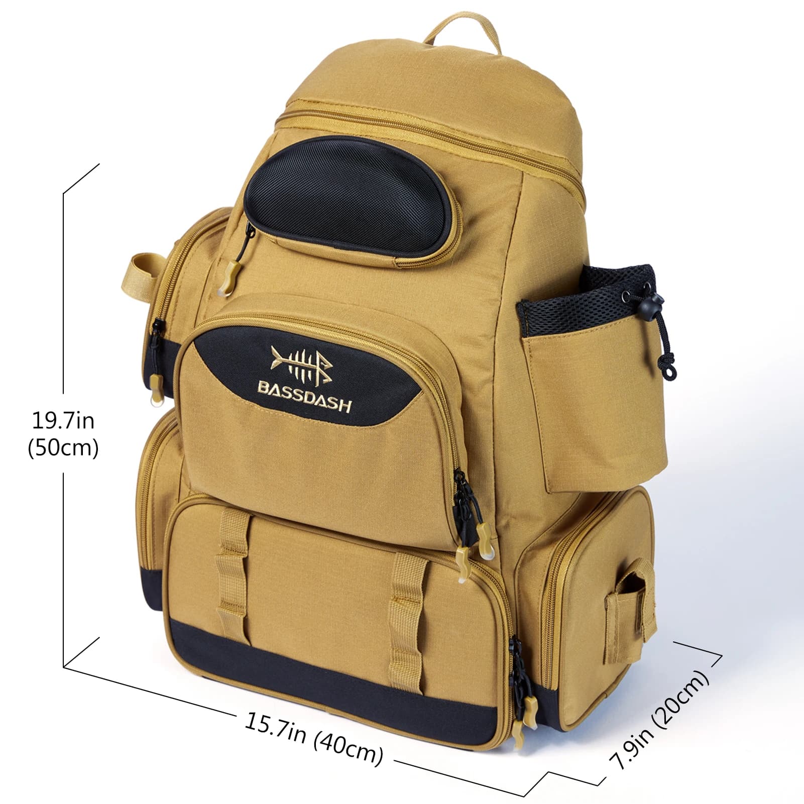 Sac à dos pêche Bassdash : backpack technique pour matériel de pêche avec organisation optimisée