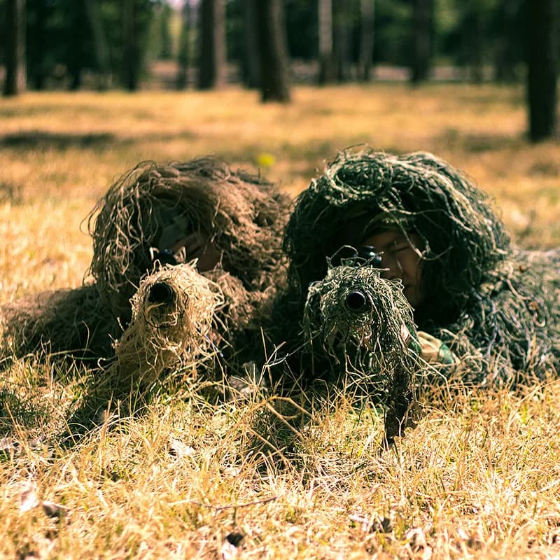 Combinaison Ghillie enfants pêche - Tenue camouflage junior pour initiation pêche
