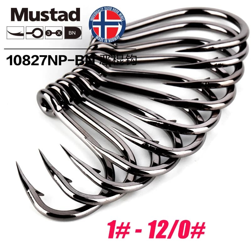 Hameçon de pêche mer Mustad Super Power grande taille circle, modèles 1 à 12/0, origine Norvège