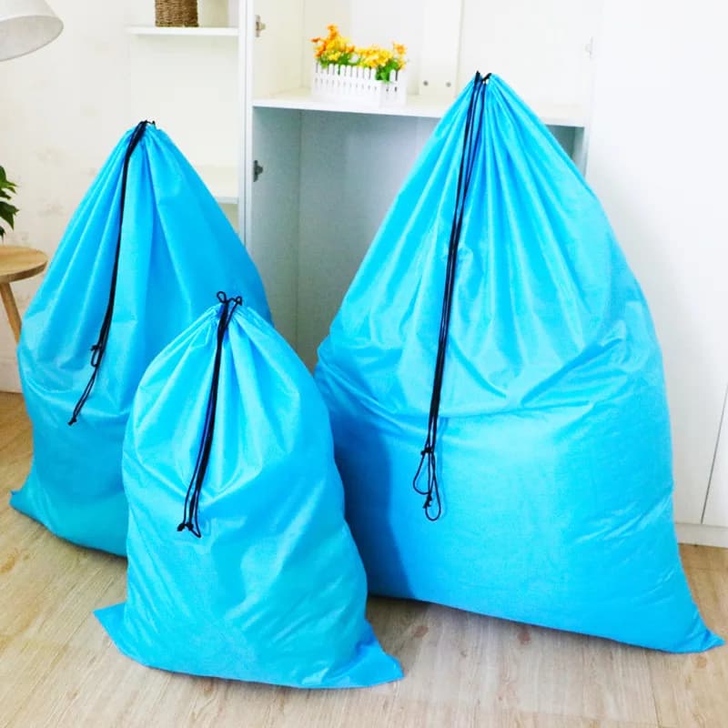 Grands sacs de rangement étanches à cordon - Organisateur maison taille extra pour literie et vêtements volumineux