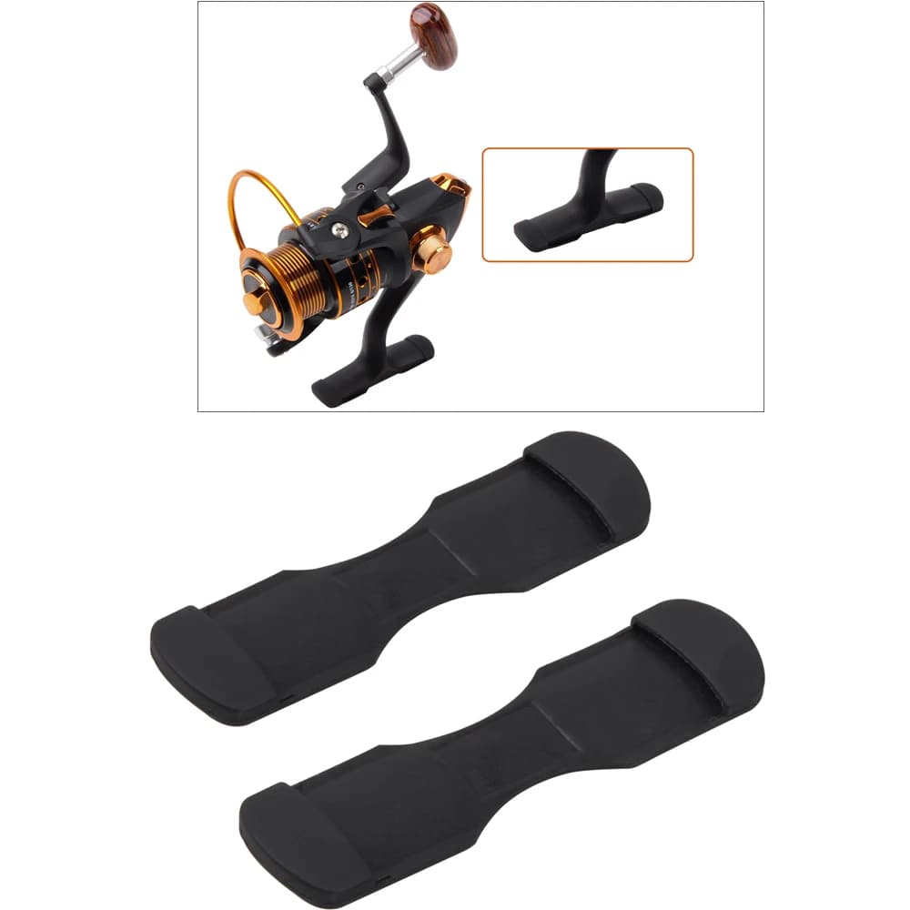 Lot 6 protections caoutchouc noir élastique pour base de moulinet pêche couvre tous modèles