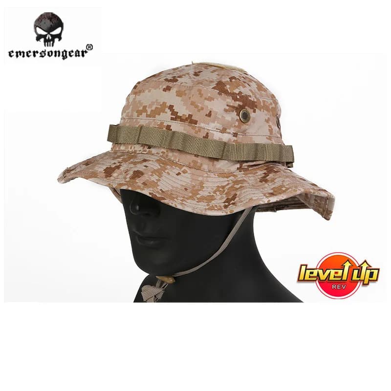 Chapeau boonie forces spéciales Emersongear pêche chasse camouflage carte niveau protection solaire