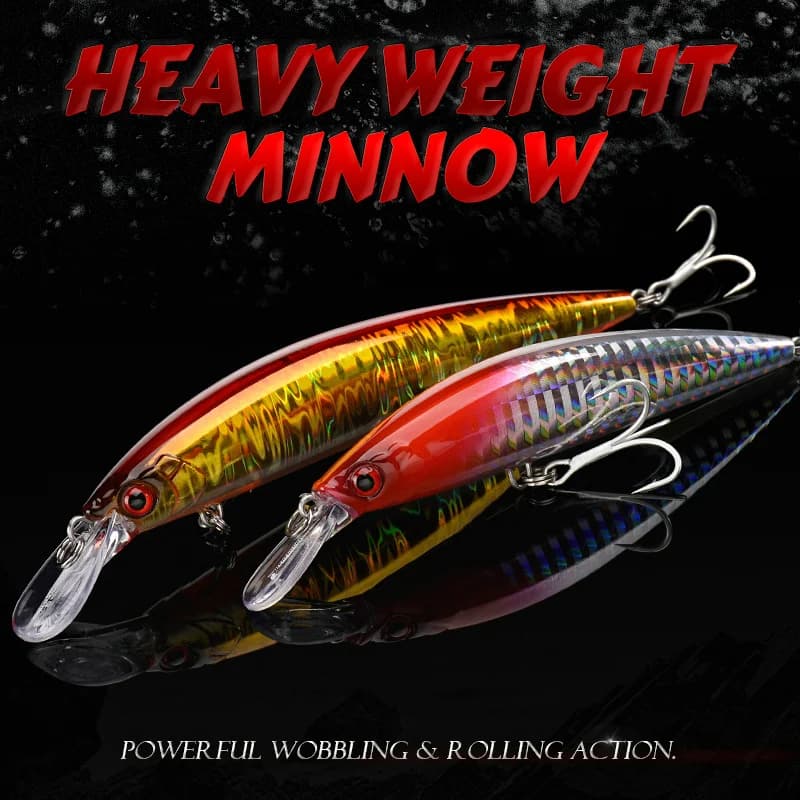 Leurre minnow ALLBLUE 90mm/110mm - Jerkbait sinking pour pêche en mer et bars avec lancer long