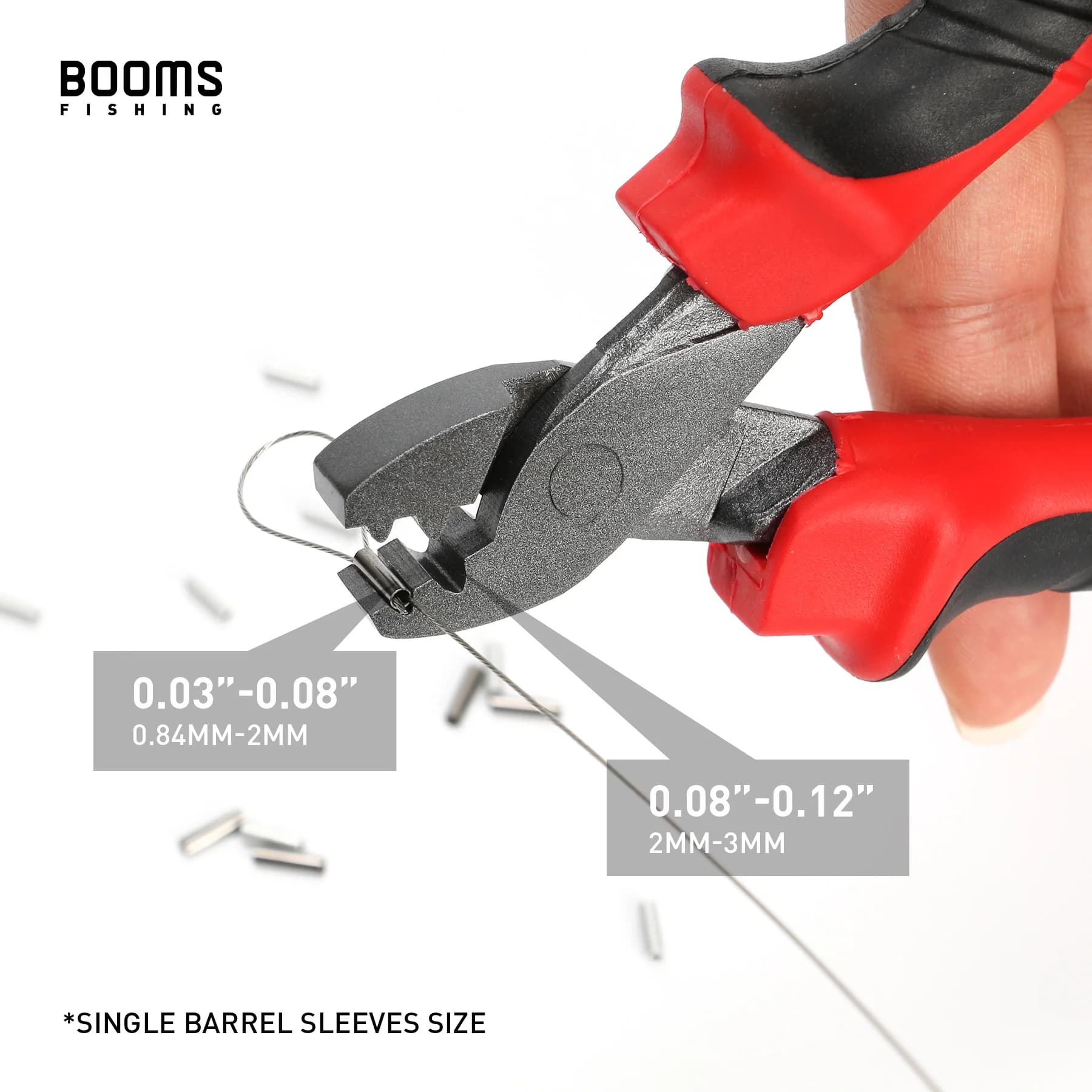 Pinces à sertir pour ligne de pêche avec 300 manchons, pour tailles simple et double, outil