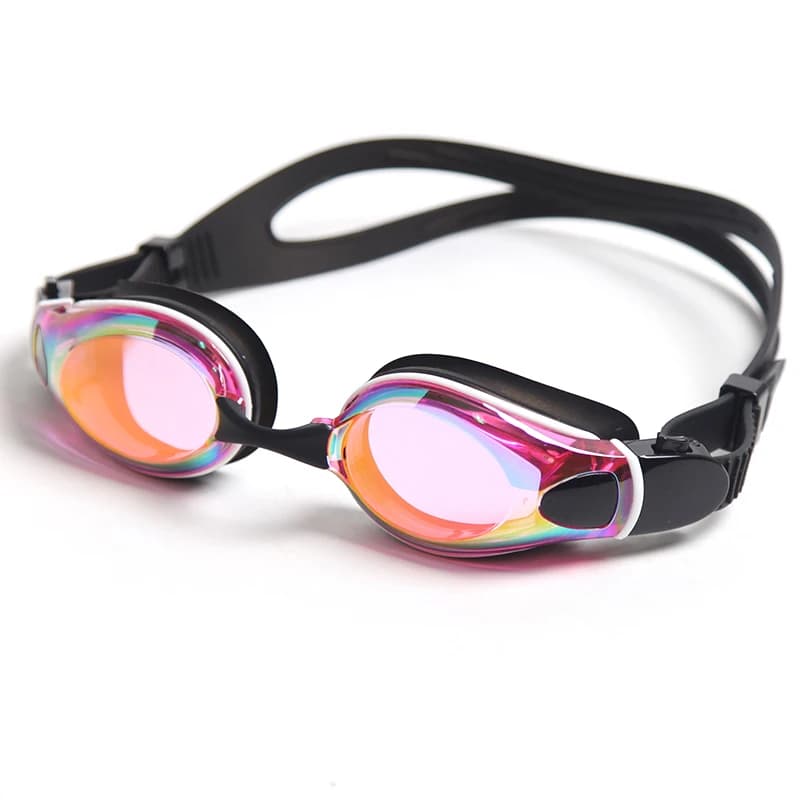 Lunettes de natation WHALE professionnelles anti-buée - Protection UV réglable silicone adulte homme femme